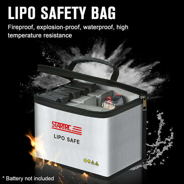 6x RC Lipo Safety Bag Battery Charging Safe Guard Fireproof Storage Sack Large 